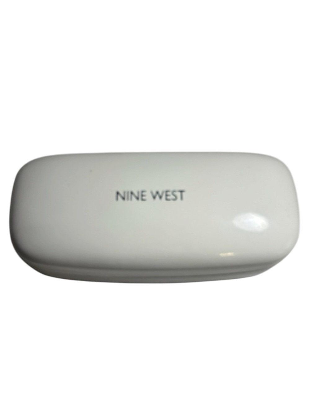 Nine West Hard Shell Sunglasses Case Glossy White with Black Velvet Interior